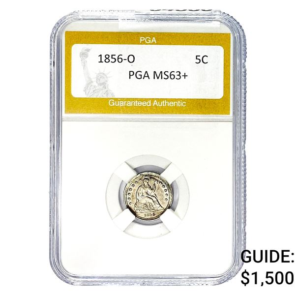 1856-O Seated Liberty Half Dime PGA MS63+