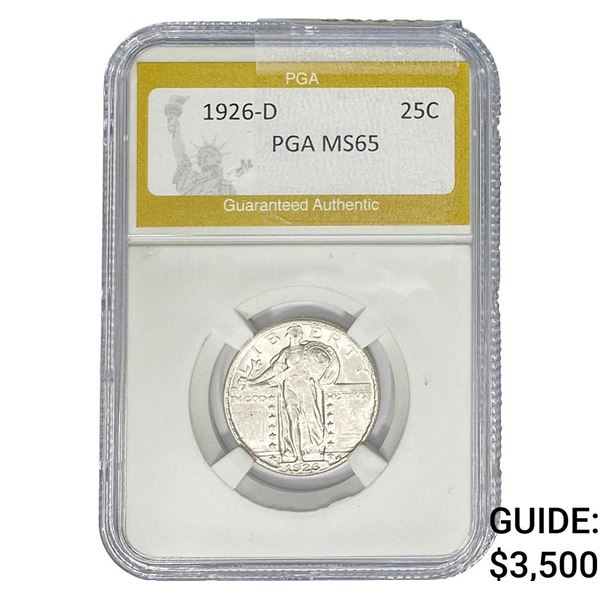 1926-D Standing Liberty Quarter PGA MS65
