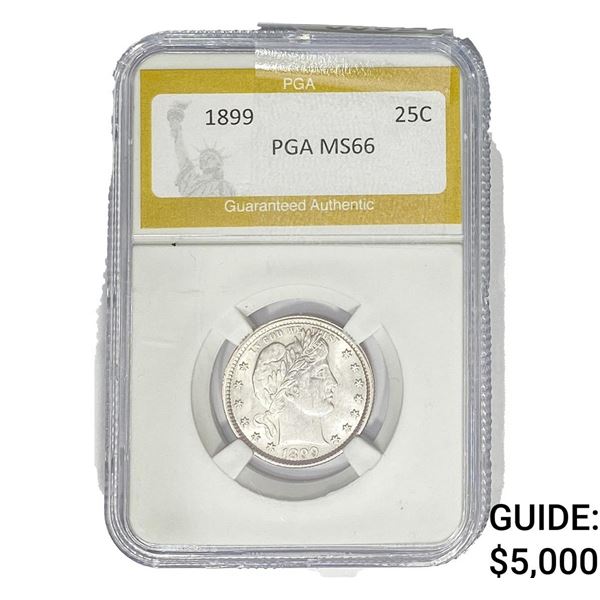 1899 Barber Quarter PGA MS66