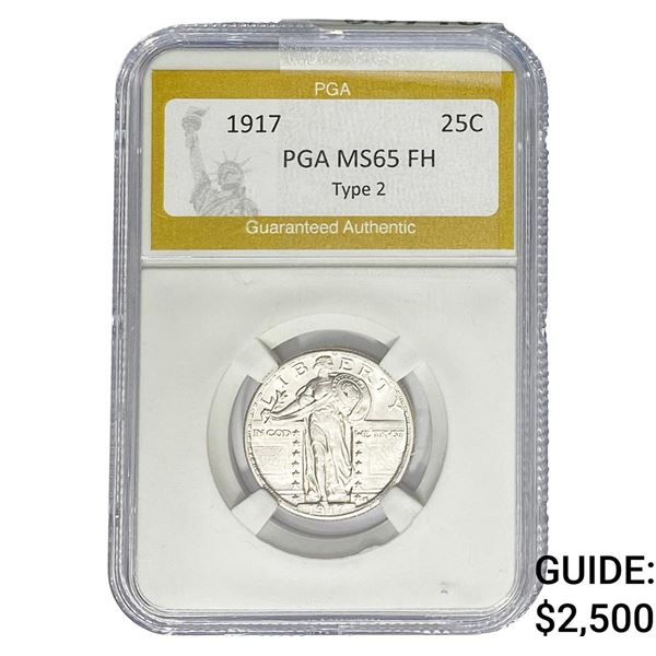 1917 Standing Liberty Quarter PGA MS65 FH Type 2