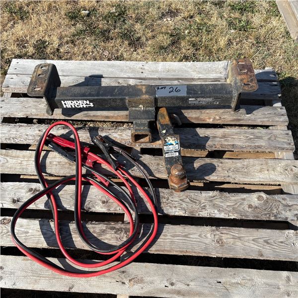 HIDDEN HITCH WITH 2 5/8 RECEIVER AND BOOSTER CABLES