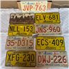 Image 1 : LOT OF 9 VINTAGE LICENSE PLATES
