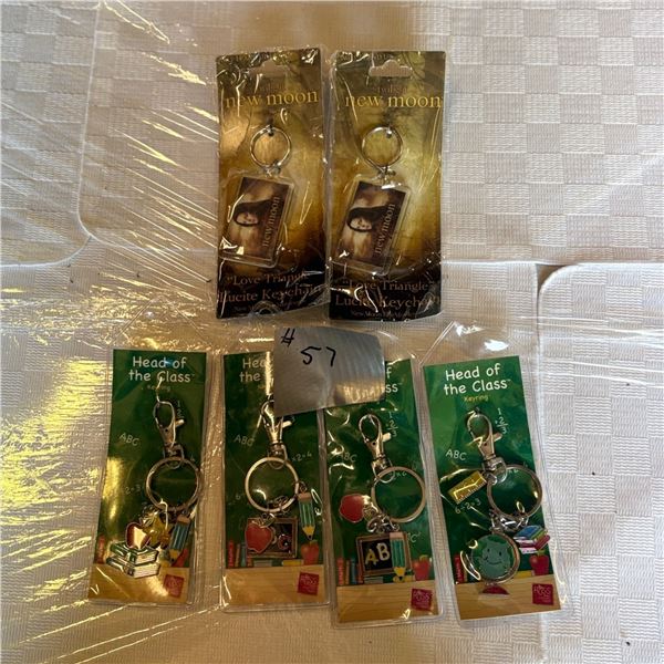 LOT OF SIX NEW KEY CHAINS