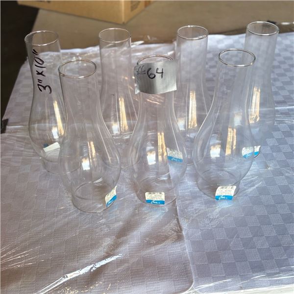 LOT OF KEROSENE LANTERN GLASS TOPS