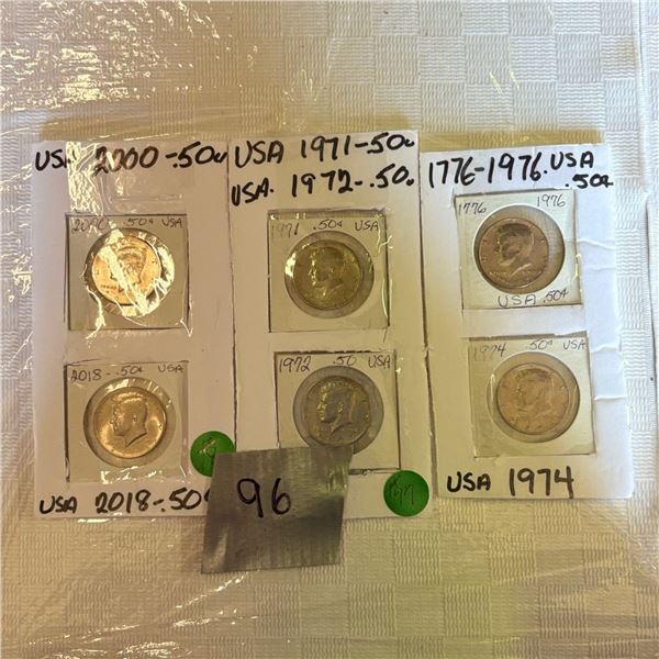 LOT OF US FIFTY CENT COINS