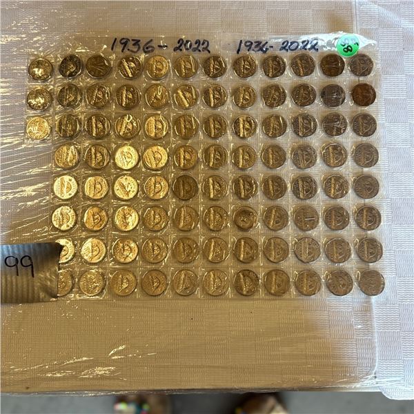 LOT OF NICKELS 1936-2022