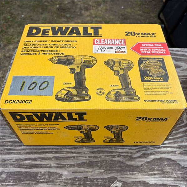 DEWALT 20V DRILL / DRIVER / IMPACT DRIVER