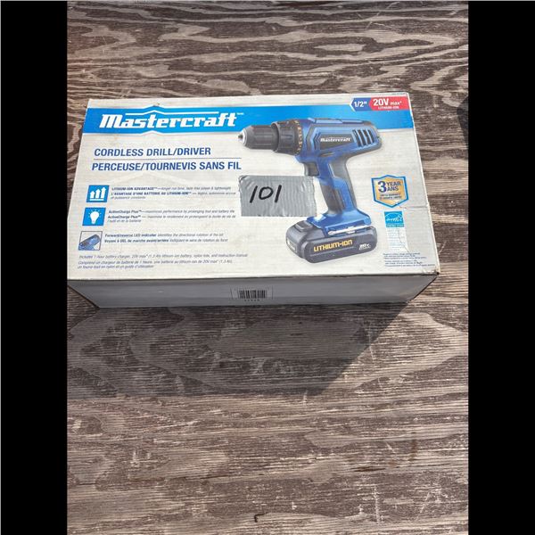 MASTERCRAFT CORDLESS DRILL / DRIVER 20V