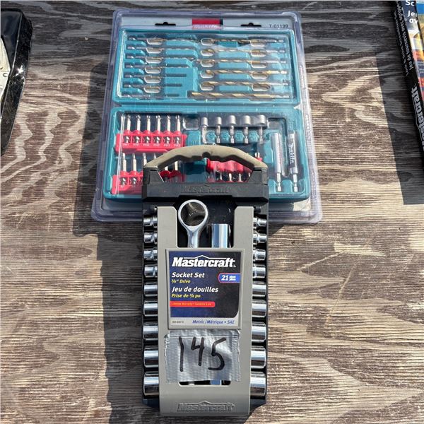 MAKITA IMPACT DRIVER ACCESSORY KIT WITH MASTERCRAFT 3/8 DRIVE SOCKET SET