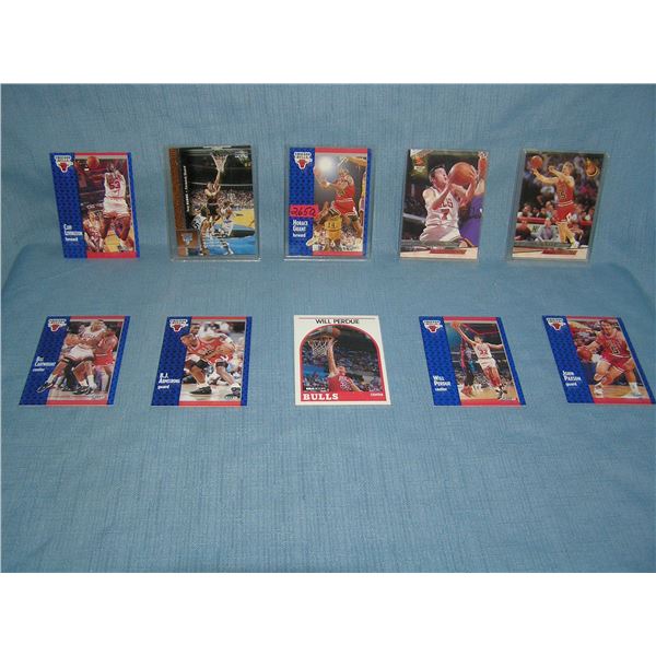 Collection of vintage Chicago Bulls basketball cards