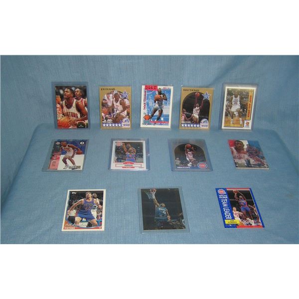 Collection of Detroit Pistons all star basketball cards