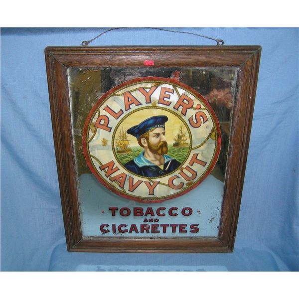 Early 1900's player's Navy cut original tobacco advertising mirror