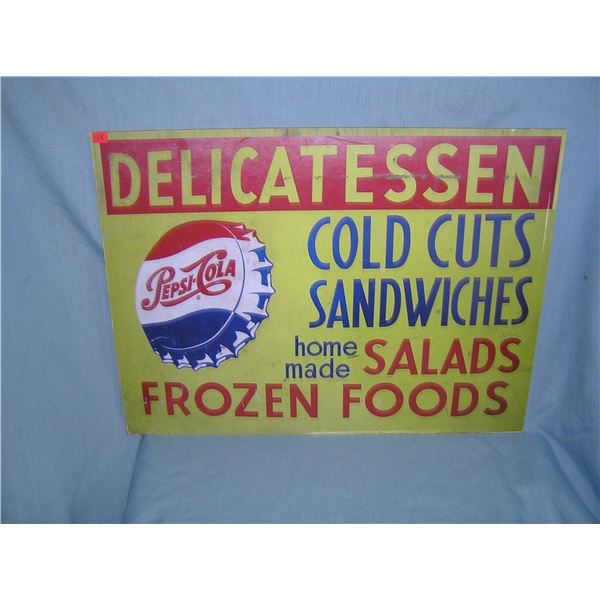 Pepsi Cola delicatessen retro style advertising sign