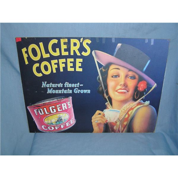 Folger's coffee retro style advertising sign