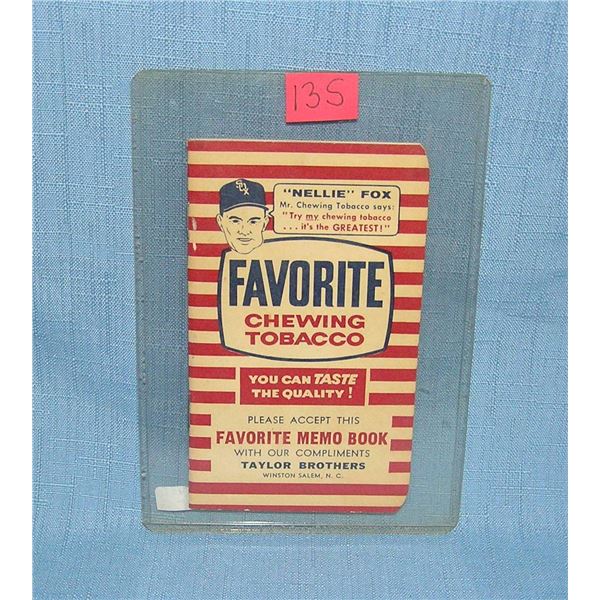 Nellie Fox 1950's advertising memo booklet