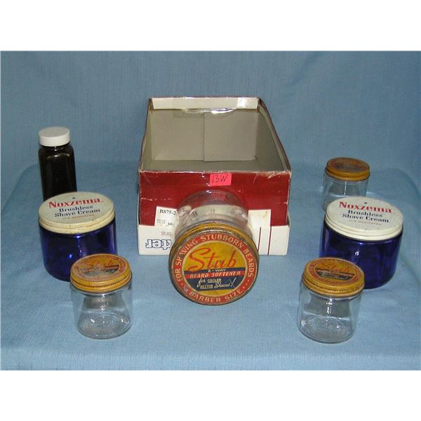 Shoe box lot of antique bottles