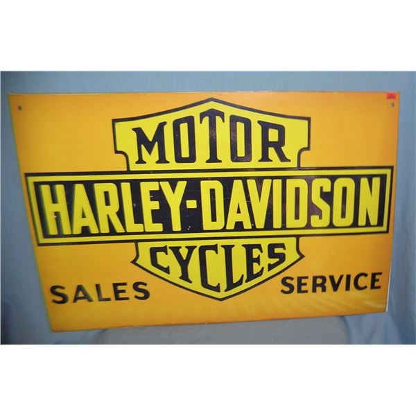Antique style retro Harley Davidson advertising sign