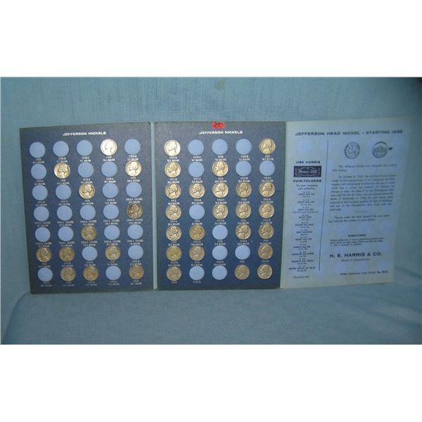 Jefferson nickle collection with collector's blue book