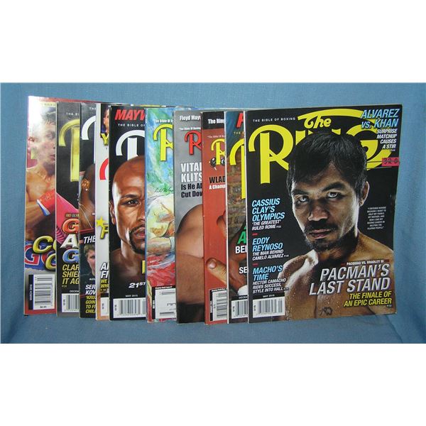 Group of vintage boxing magazines