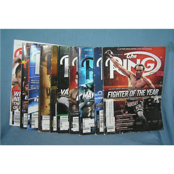 Group of vintage boxing magazines