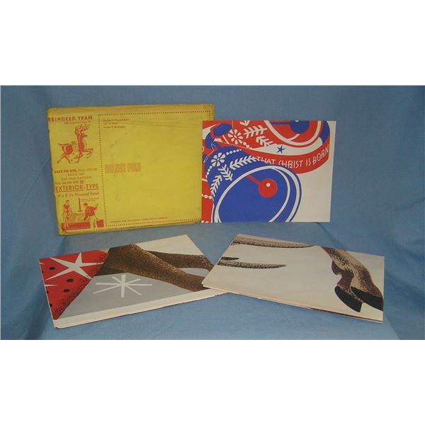 Reindeer team and Christmas bells Christmas paste-on decoration