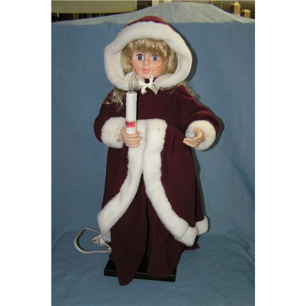 Animated and illuminated Christmas figure