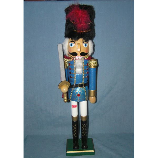 Larger hand painted wooden nutcracker figure