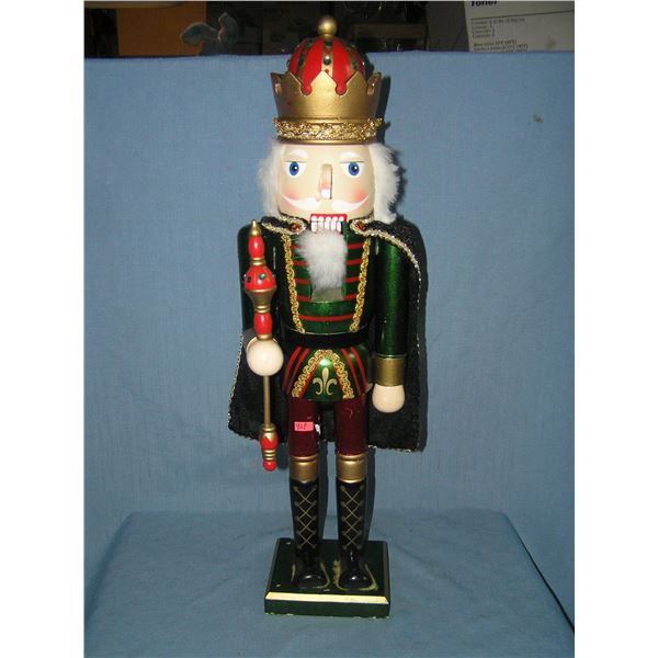Larger hand painted wooden nutcracker figure
