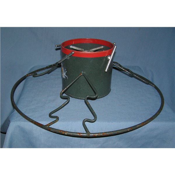 Large all metal Christmas tree stand circa 1950s