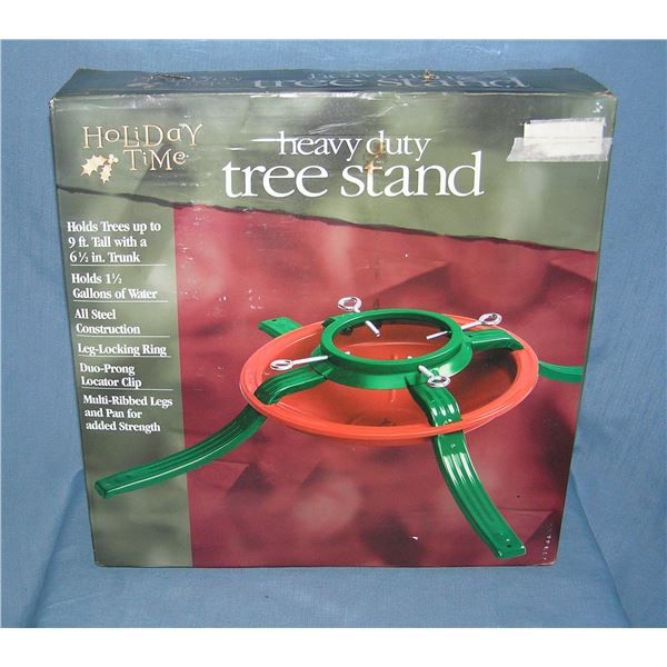 Vintage new in the box all metal Christmas tree stand