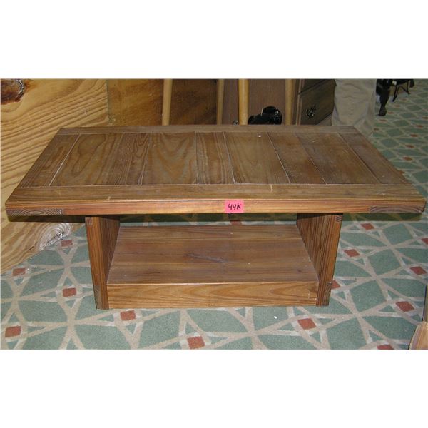 Vintage hardwood coffee table