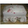 Image 1 : Floral decorated and padded foot rest/hassock