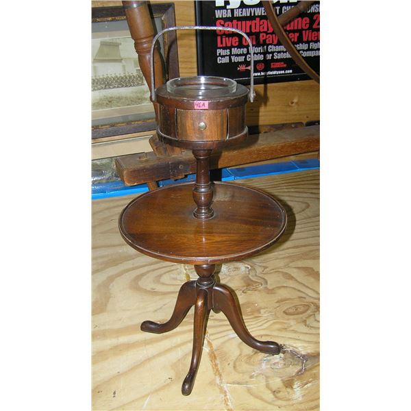 Mahogany free standing 2 tier candy dish stand