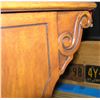 Image 8 : Walnut and leather inlaid slant front desk