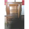 Image 5 : Antique walnut curio cabinet heavily carved