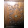 Image 8 : Antique walnut curio cabinet heavily carved
