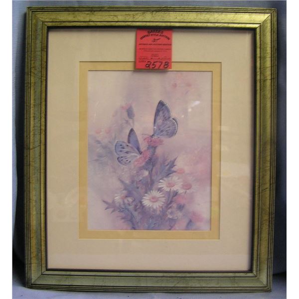 Quality butterfly and floral decorated print