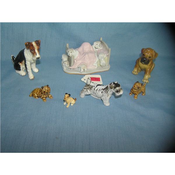 Collection of quality porcelain dog figurines