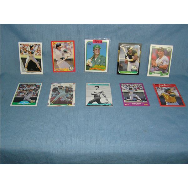 Collection of vintage Jose Conseco all star baseball cards