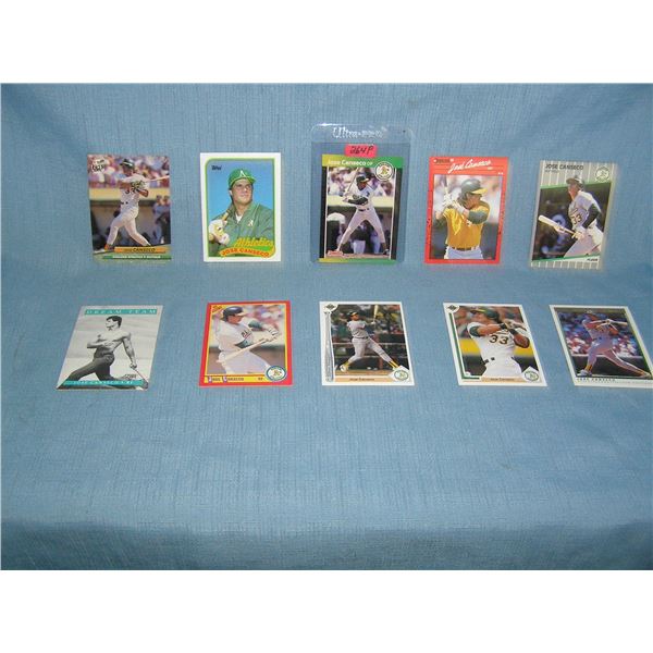 Collection of vintage Jose Conseco all star baseball cards