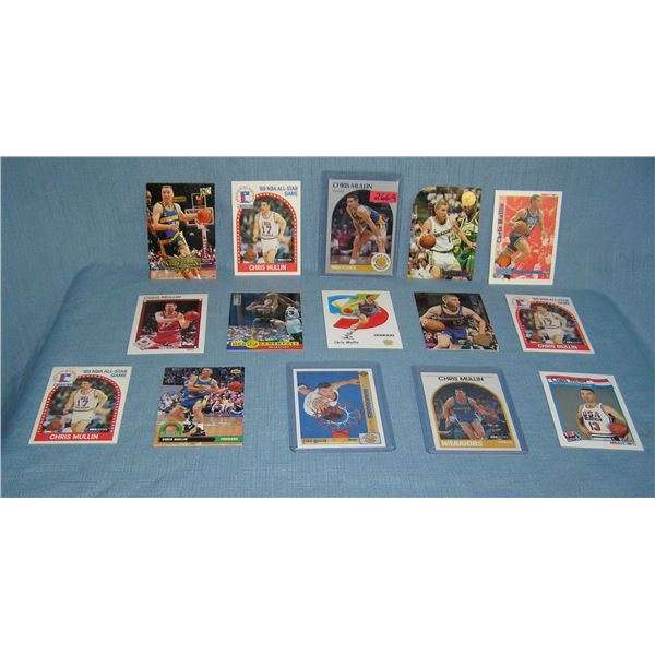 Collection of Chris Mullin all star basketball cards