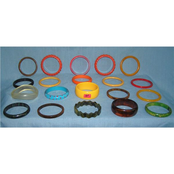 Vintage Bakelite and Lucite bracelets