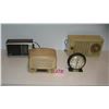Image 1 : Group of old radios and a Big Ben alarm clock