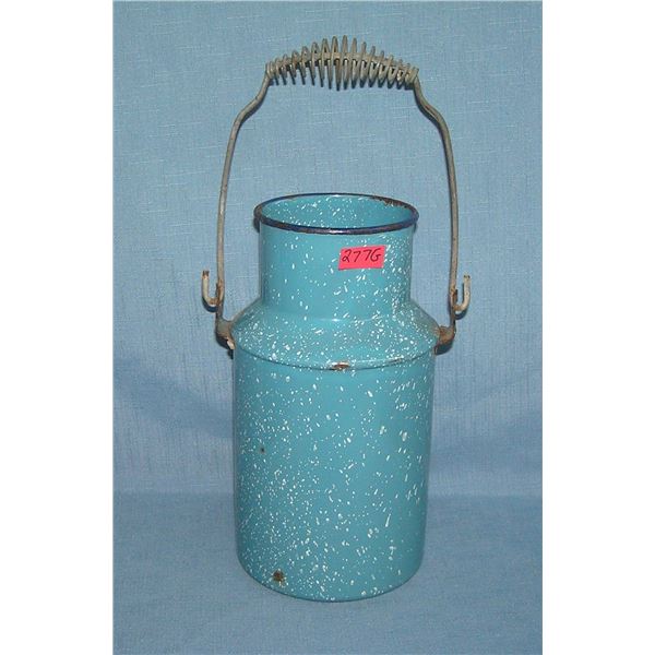 Antique granite ware cream pail