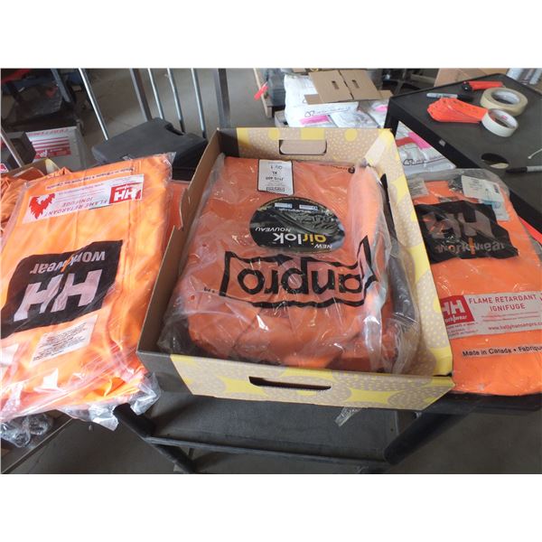 Box Of Orange Rain Gear