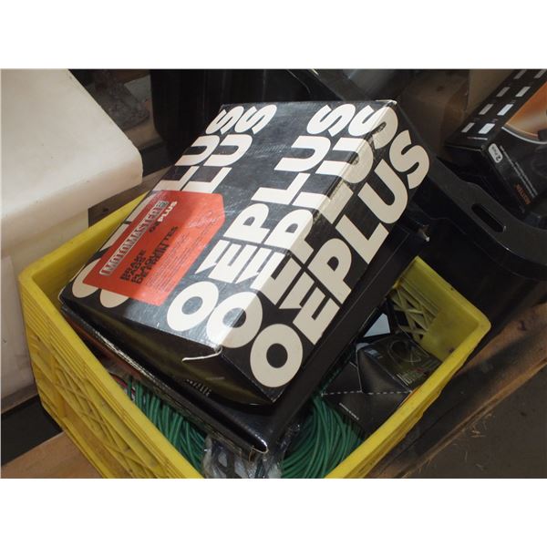 Milk Crate w/ Assorted Wire Brake Shoes, Cb Radio