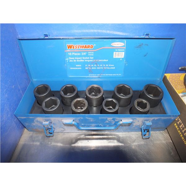 Westward 9pc 3/4" Drive Socket Set