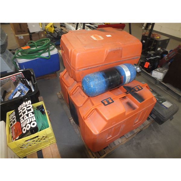 4 Scott Air Pack w/ 2 Extra Tanks