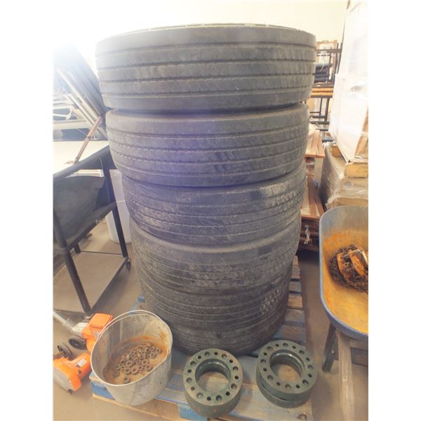 6 Tires & 4 Dodge Truck Spacers