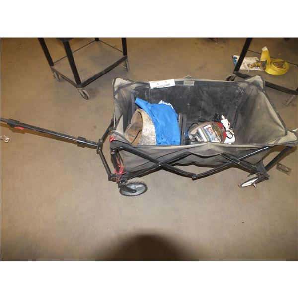 Folding Wagon w/ Misc.